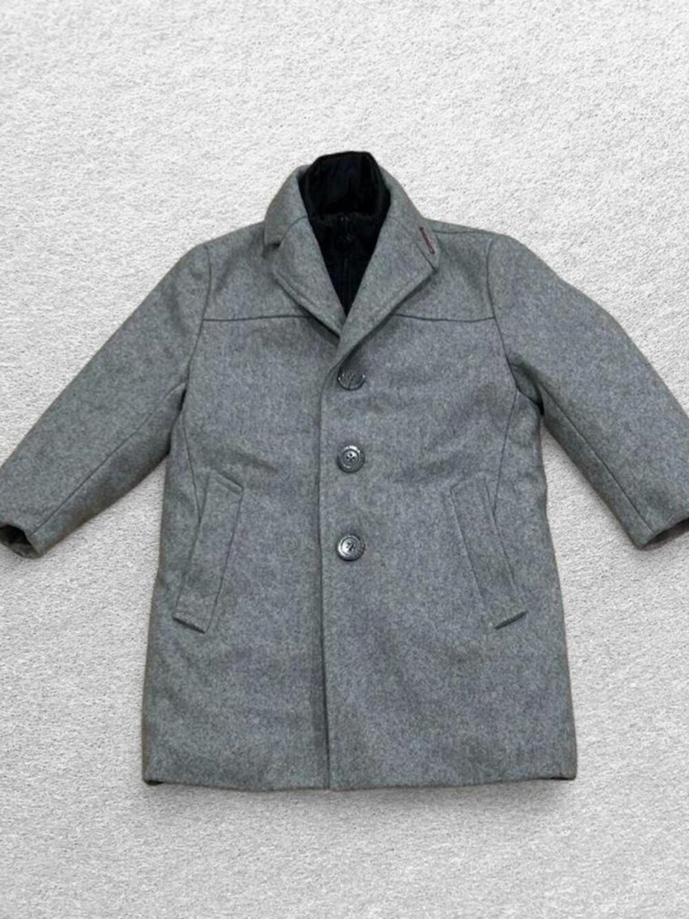 Appaman New City Boys Gray Wool Overcoat Quilted Lining 3T